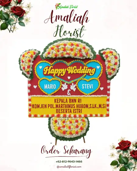 Papan Bunga Pernikahan Tabet